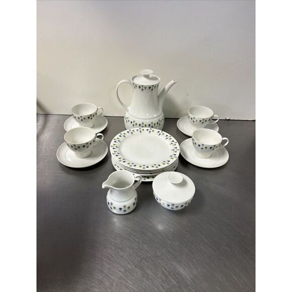 Vtg Thomas Rosenthal Germany Tea Cup Set Tulip Design Total 17 Pieces. - Picture 5 of 9